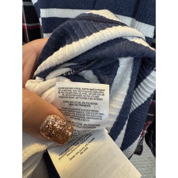 Mountain Hardwear Navy White Striped Ribbed Lookout Tank Dress Size Medium - Picture 6 of 7